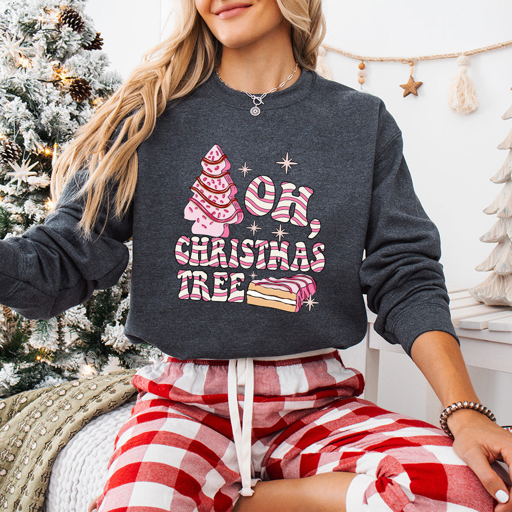 Oh, Christmas Tree Design - Christmas Unisex Crewneck T-Shirt Sweatshirt Hoodie