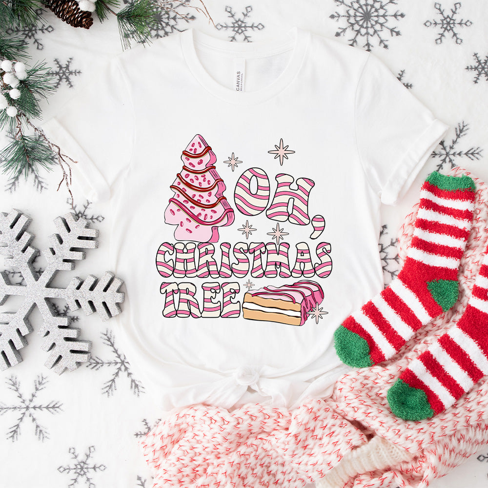 Oh, Christmas Tree Design - Christmas Unisex Crewneck T-Shirt Sweatshirt Hoodie