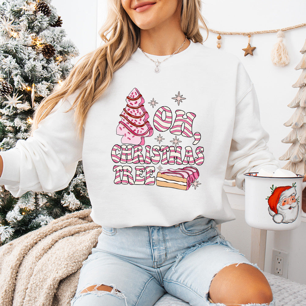 Oh, Christmas Tree Design - Christmas Unisex Crewneck T-Shirt Sweatshirt Hoodie