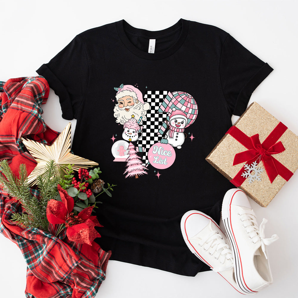 Christmas Doodles Nice List - Christmas Unisex Crewneck T-Shirt Sweatshirt Hoodie