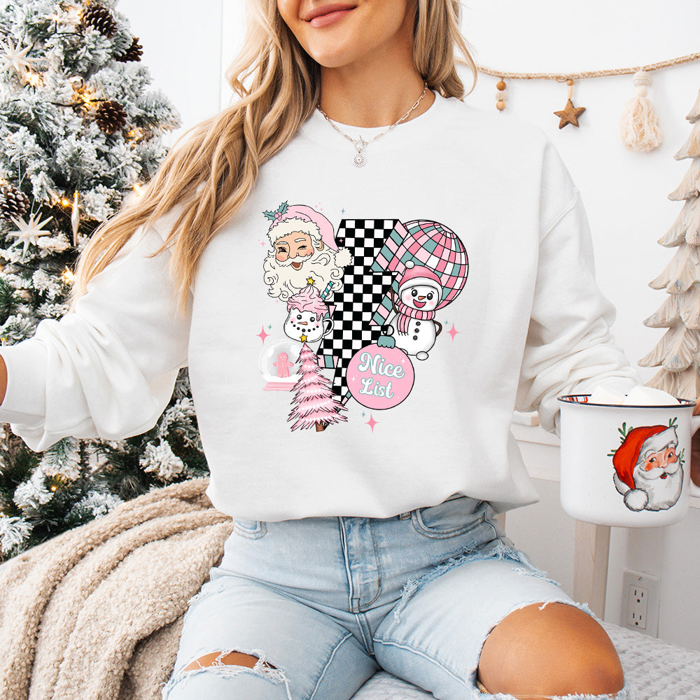 Christmas Doodles Nice List - Christmas Unisex Crewneck T-Shirt Sweatshirt Hoodie
