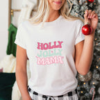 Holly Jolly Mama Design - Christmas Unisex Crewneck T-Shirt Sweatshirt Hoodie