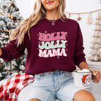 Holly Jolly Mama Design - Christmas Unisex Crewneck T-Shirt Sweatshirt Hoodie