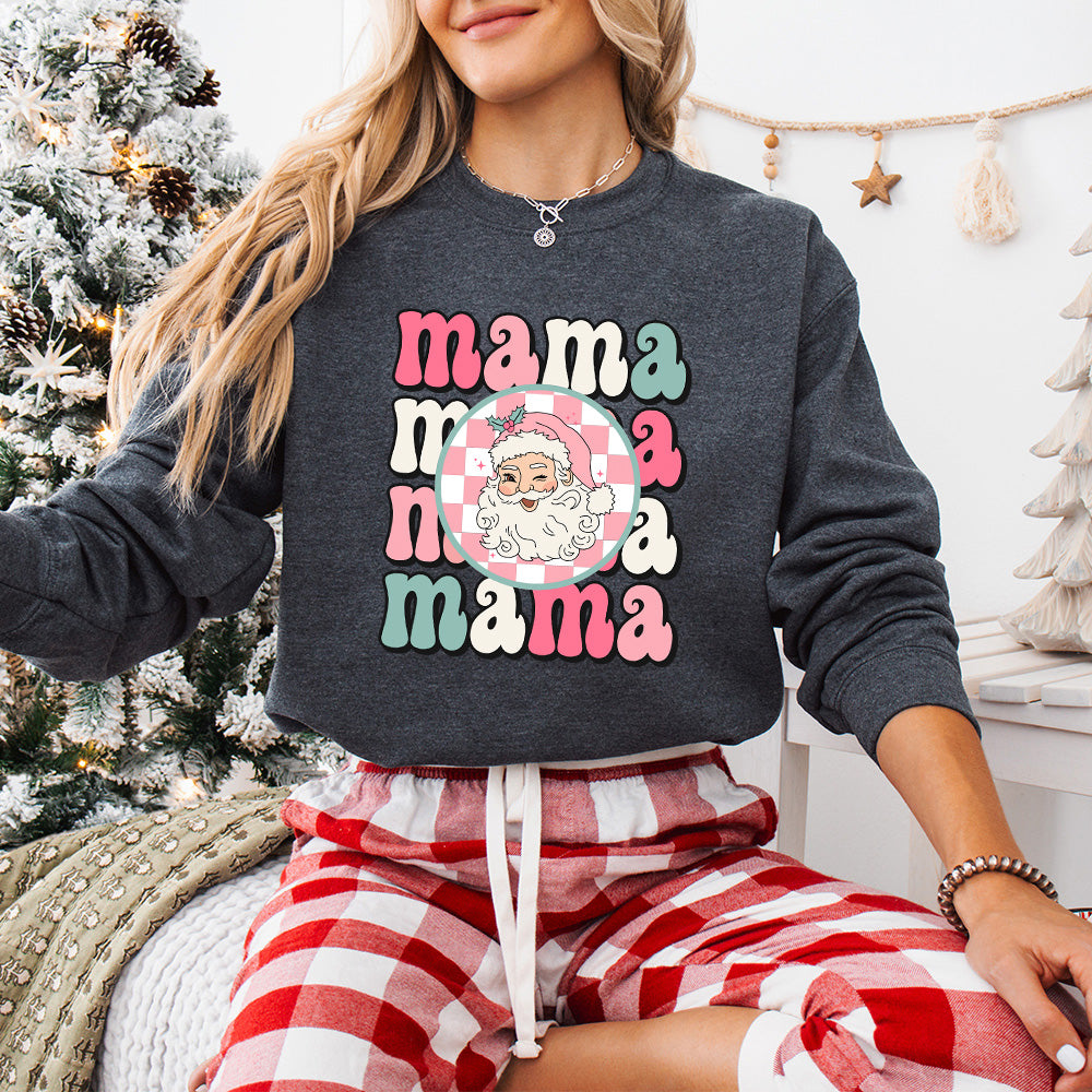 Mama Santa Claus Design - Christmas Unisex Crewneck T-Shirt Sweatshirt Hoodie