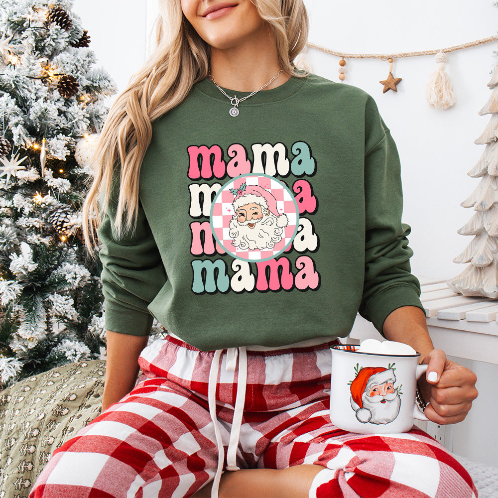 Mama Santa Claus Design - Christmas Unisex Crewneck T-Shirt Sweatshirt Hoodie