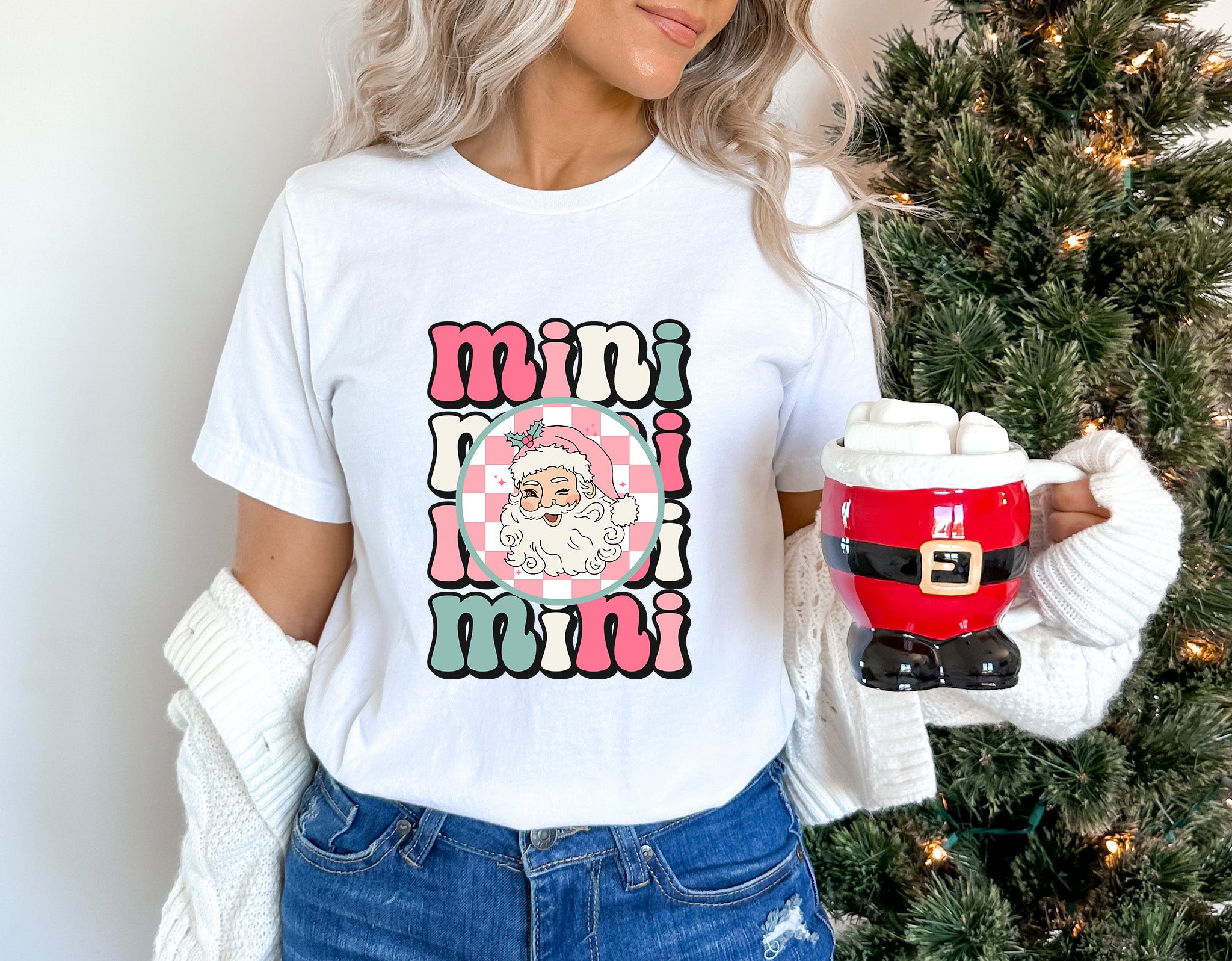Mini Santa Claus Design - Christmas Unisex Crewneck T-Shirt Sweatshirt Hoodie