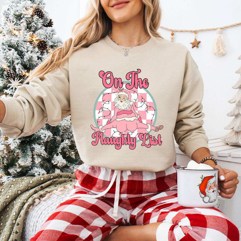 Santa On The Naughty List Design - Christmas Unisex Crewneck T-Shirt Sweatshirt Hoodie