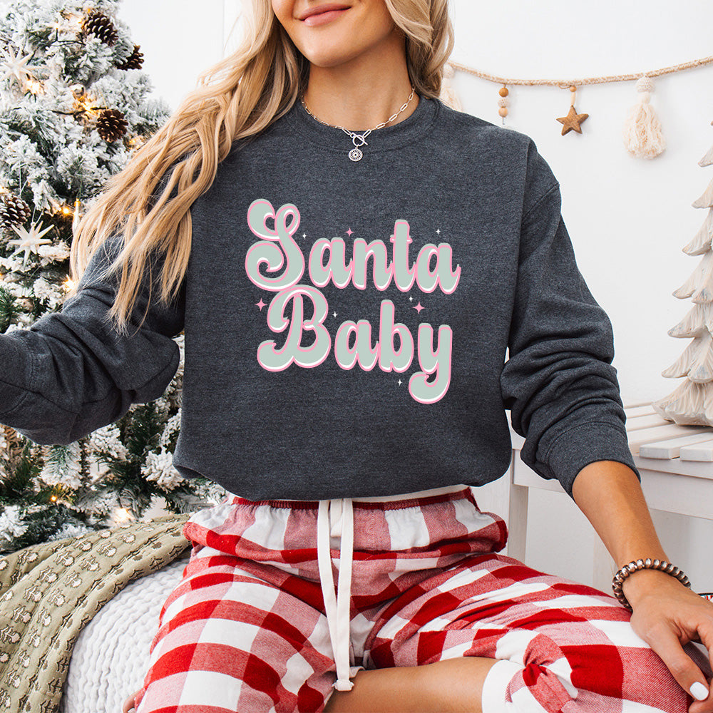 Santa Baby Design - Christmas Unisex Crewneck T-Shirt Sweatshirt Hoodie
