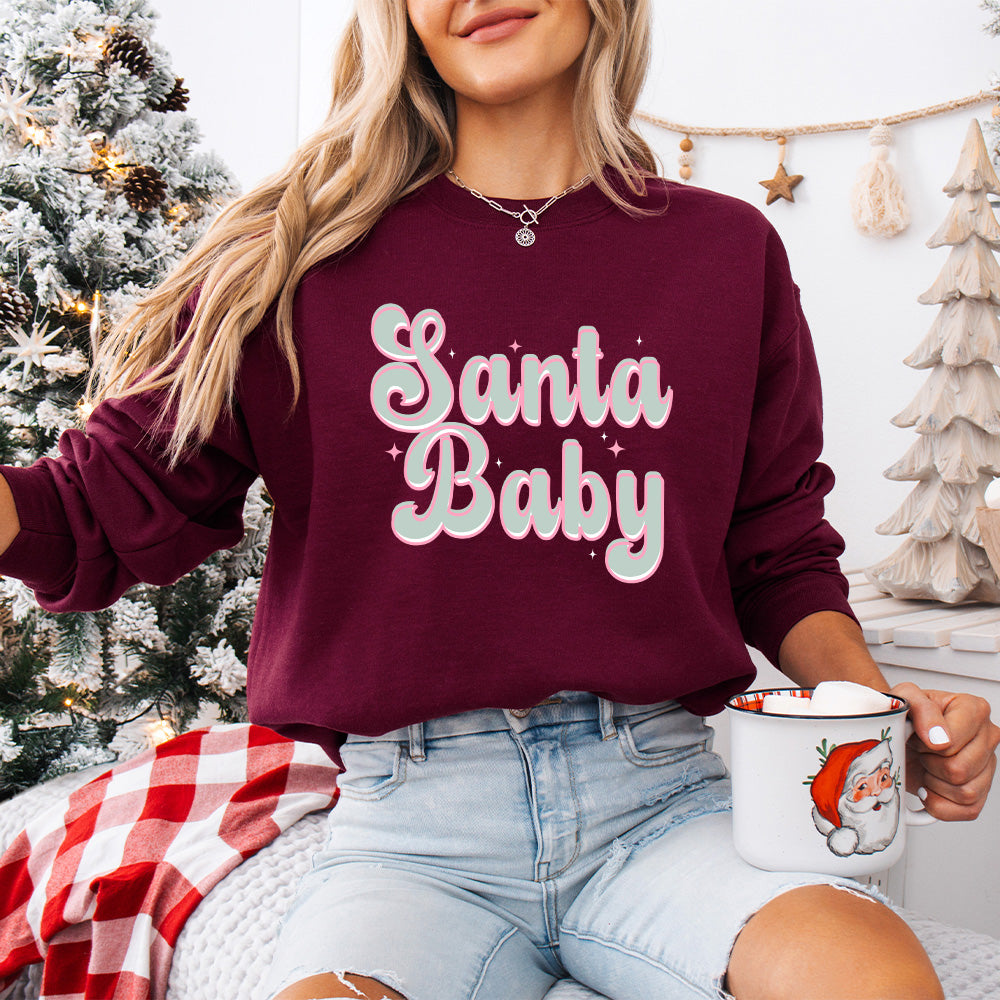 Santa Baby Design - Christmas Unisex Crewneck T-Shirt Sweatshirt Hoodie