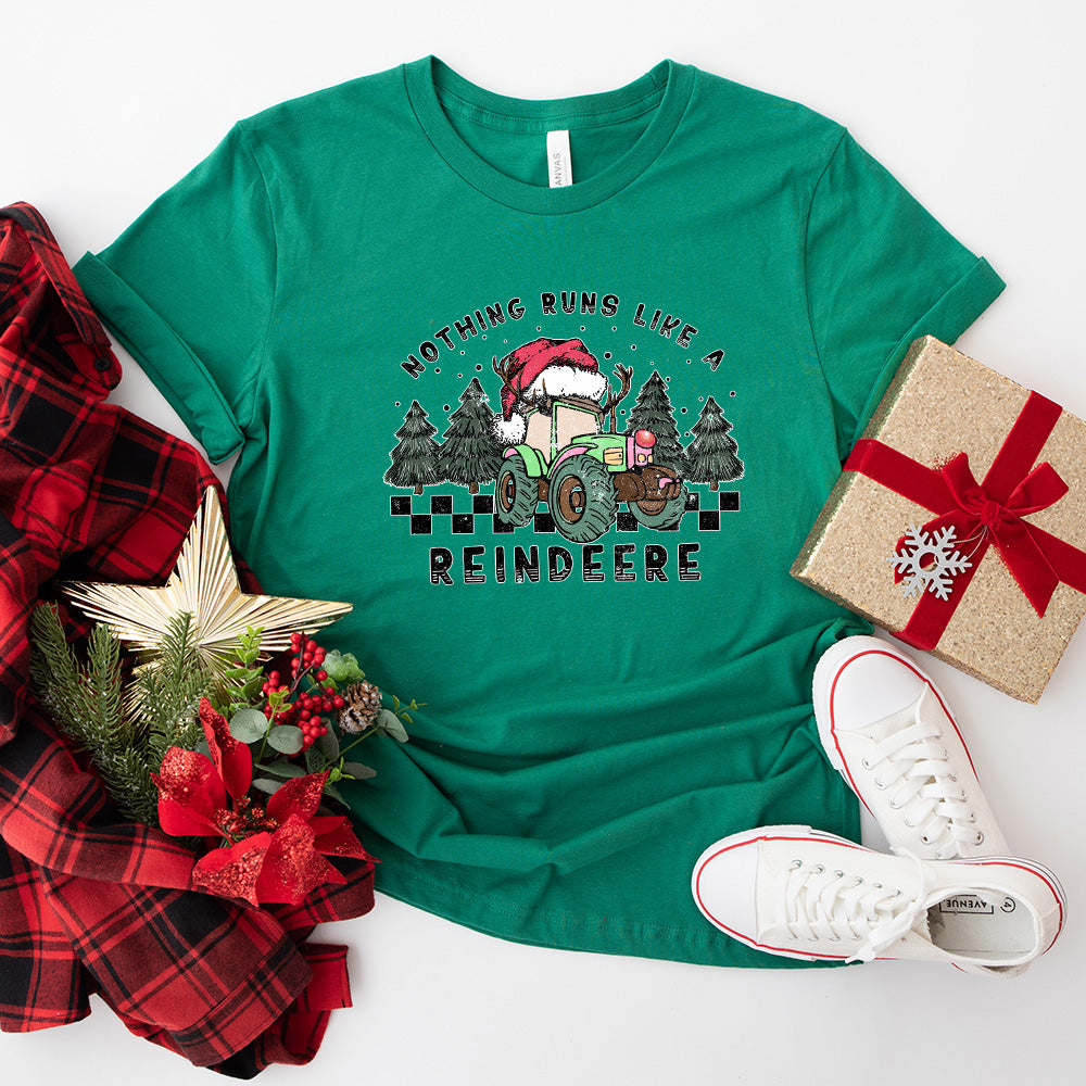 Nothing Runs Like a Reindeere Design - Christmas Unisex Crewneck T-Shirt Sweatshirt Hoodie