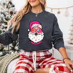 Santa Peace Symbol Glasses Design - Christmas Unisex Crewneck T-Shirt Sweatshirt Hoodie