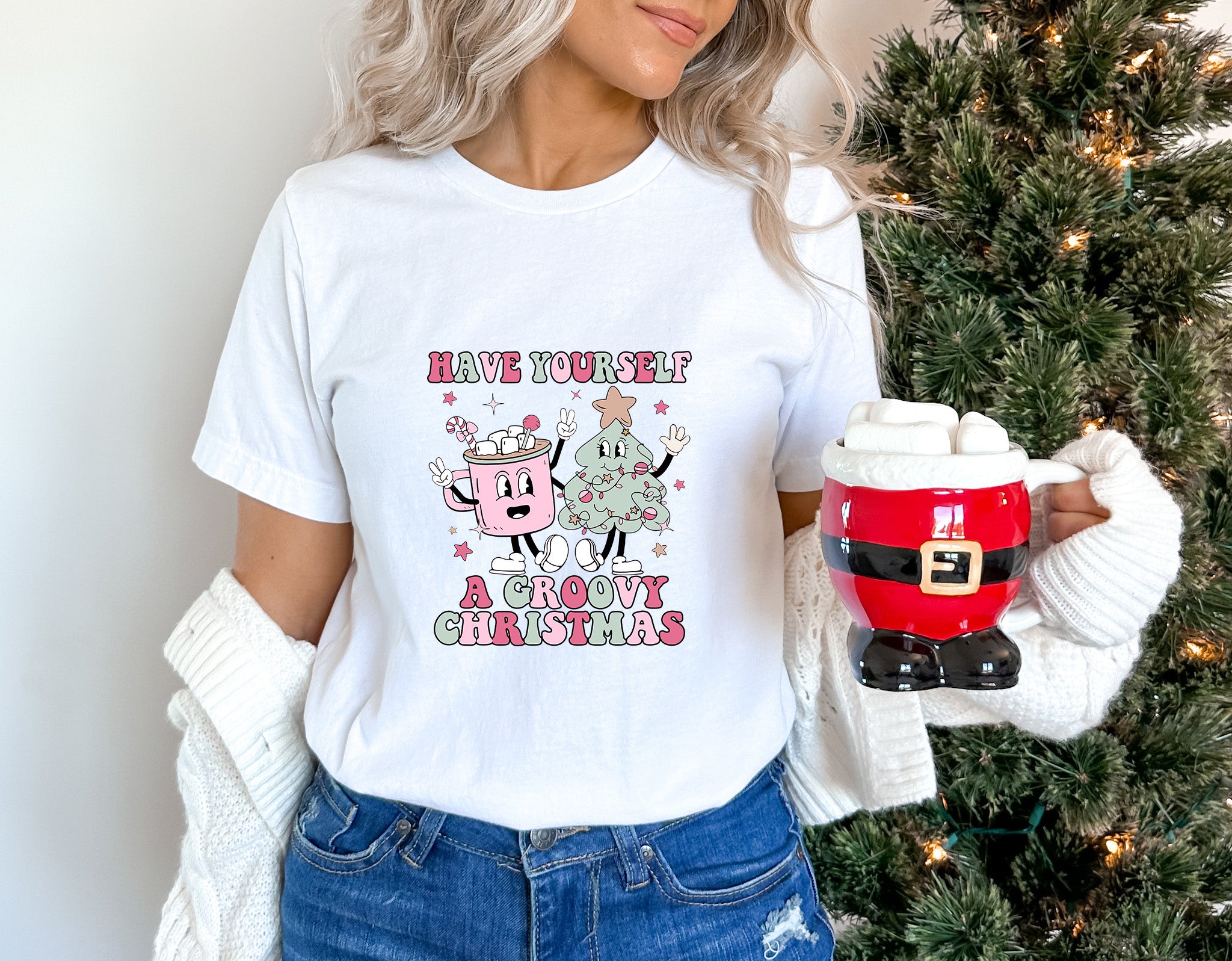 Have Yourself a Groovy Christmas - Christmas Unisex Crewneck T-Shirt Sweatshirt Hoodie