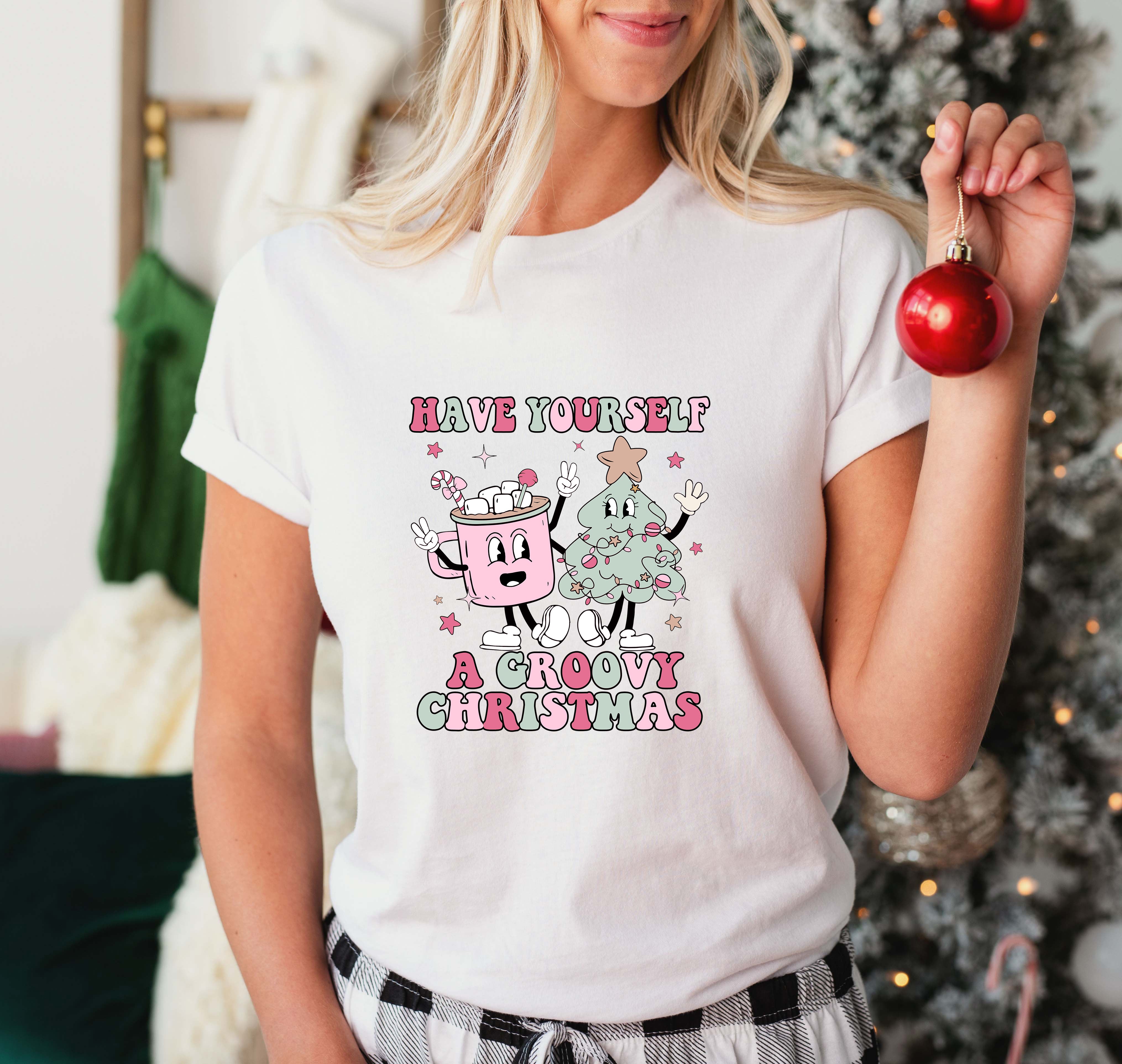 Have Yourself a Groovy Christmas - Christmas Unisex Crewneck T-Shirt Sweatshirt Hoodie