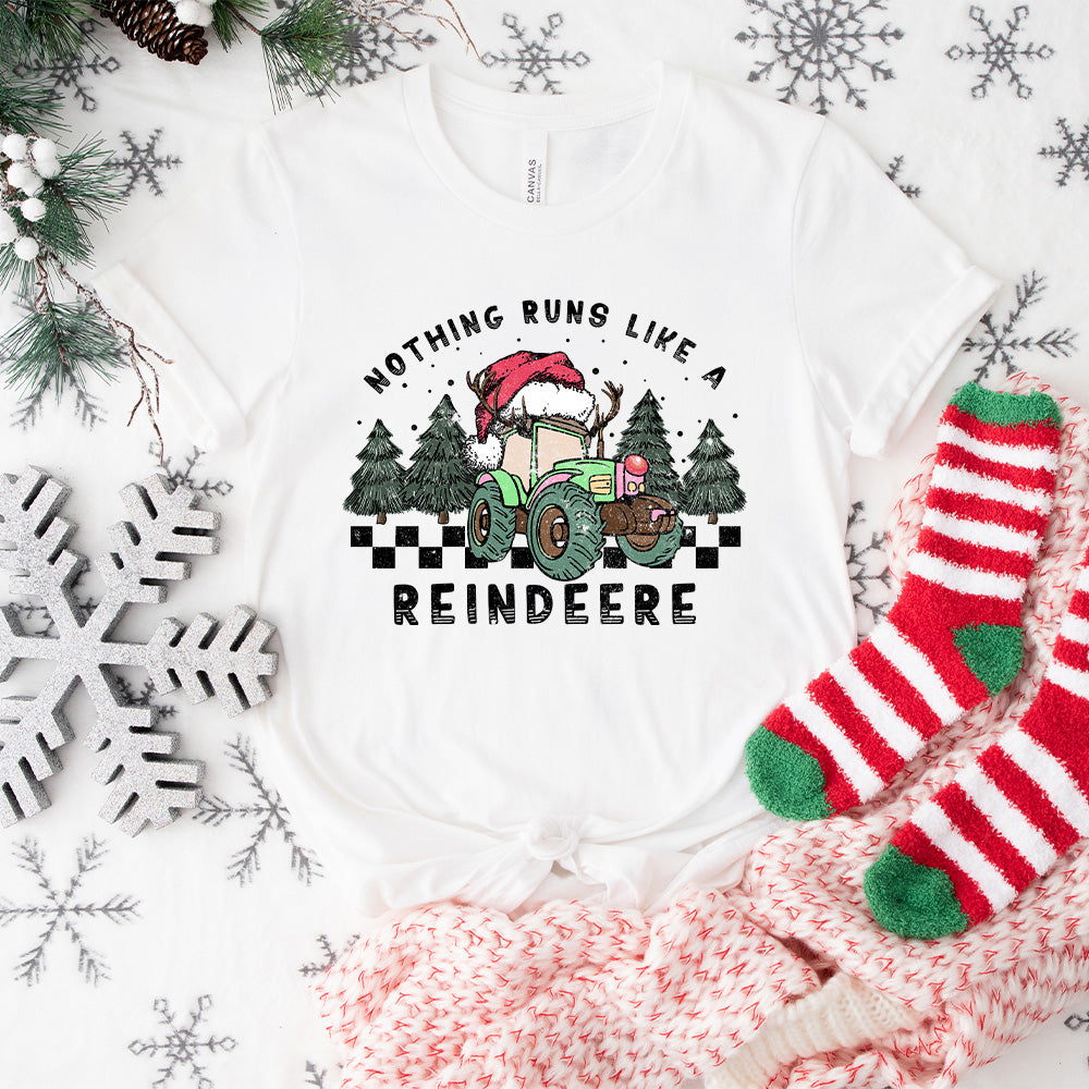 Nothing Runs Like a Reindeere Design - Christmas Unisex Crewneck T-Shirt Sweatshirt Hoodie