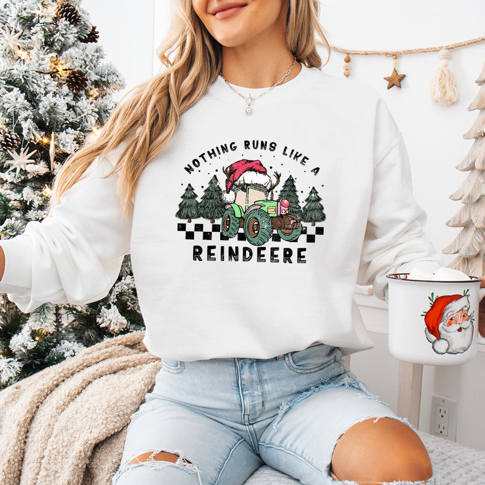 Nothing Runs Like a Reindeere Design - Christmas Unisex Crewneck T-Shirt Sweatshirt Hoodie