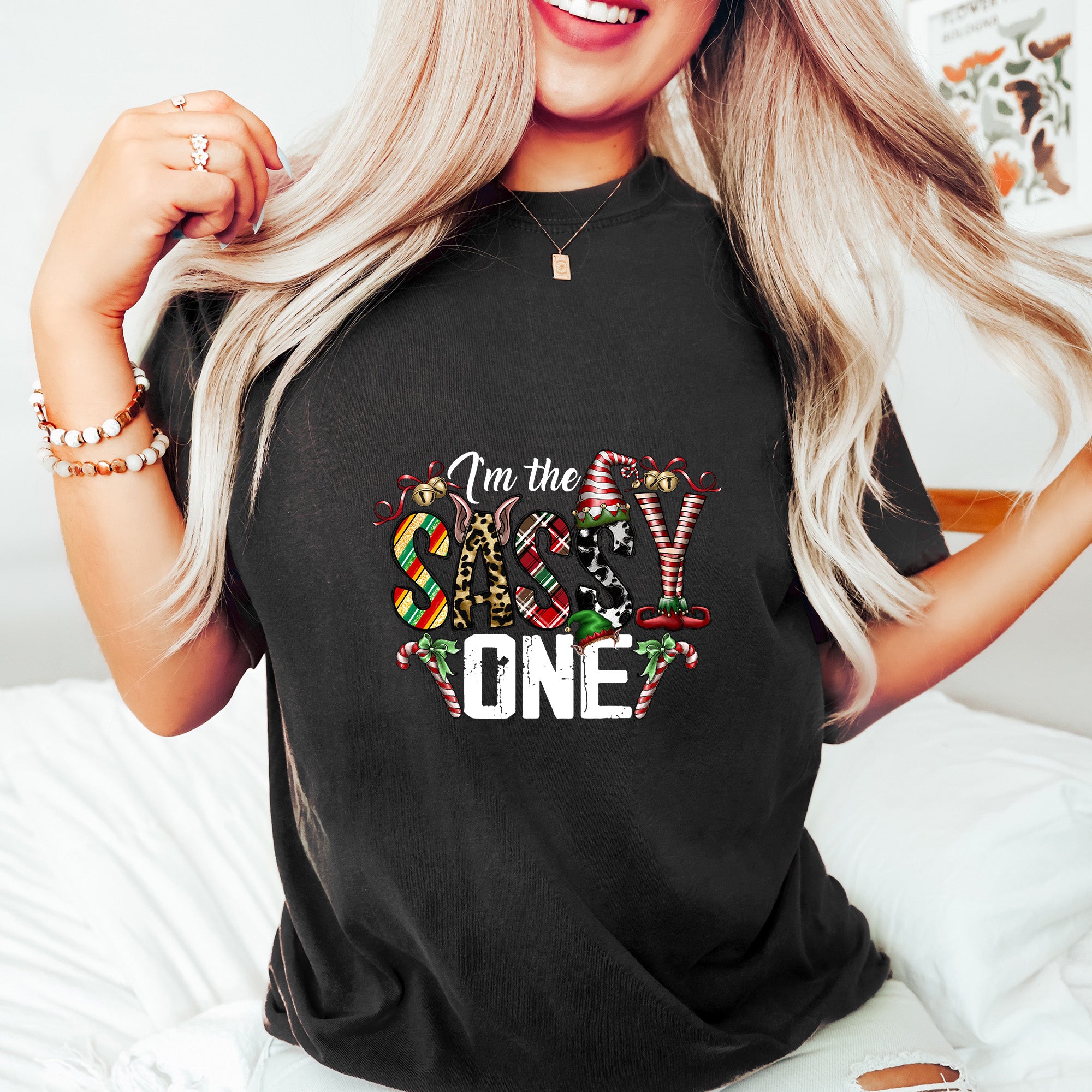 I'm The Sassy One - Christmas Unisex Crewneck T-Shirt Sweatshirt Hoodie