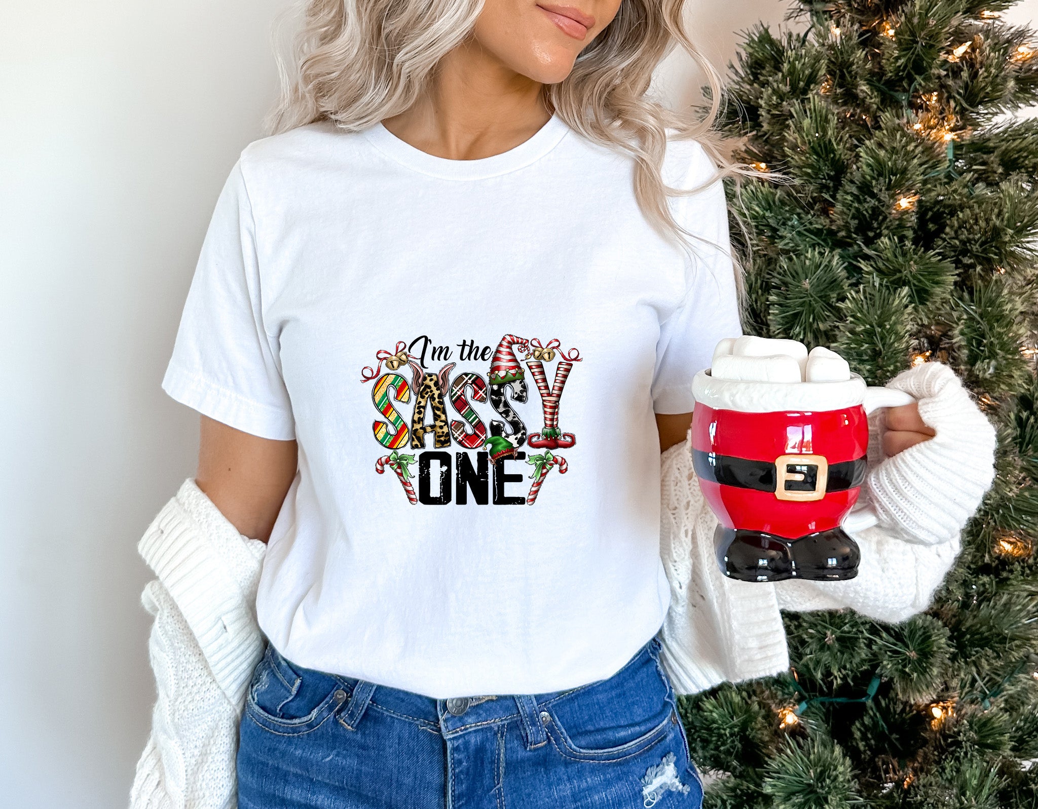 I'm The Sassy One - Christmas Unisex Crewneck T-Shirt Sweatshirt Hoodie