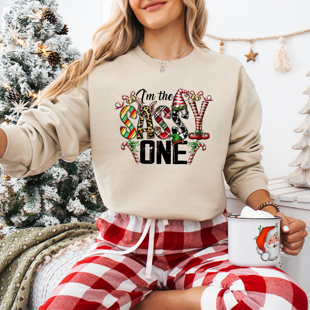 I'm The Sassy One - Christmas Unisex Crewneck T-Shirt Sweatshirt Hoodie