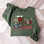 I Run On Hot Cocoa And Christmas Cheer - Christmas Unisex Crewneck T-Shirt Sweatshirt Hoodie