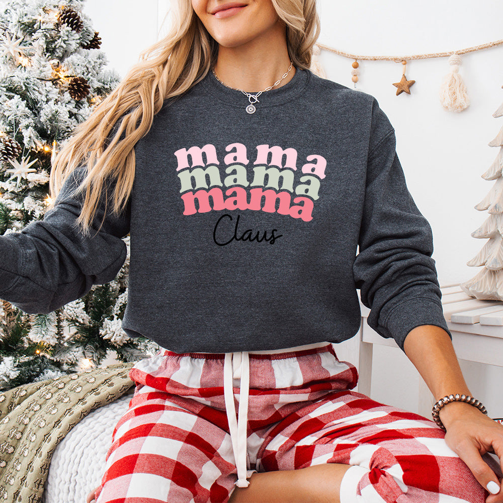 Mama Mama Claus - Christmas Unisex Crewneck T-Shirt Sweatshirt Hoodie