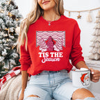 Tis The Season Pink Trees Design - Christmas Unisex Crewneck T-Shirt Sweatshirt Hoodie