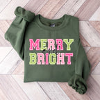 Merry And Bright - Christmas Unisex Crewneck T-Shirt Sweatshirt Hoodie
