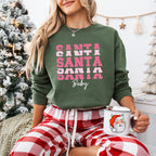 Pink Santa Baby Design - Christmas Unisex Crewneck T-Shirt Sweatshirt Hoodie