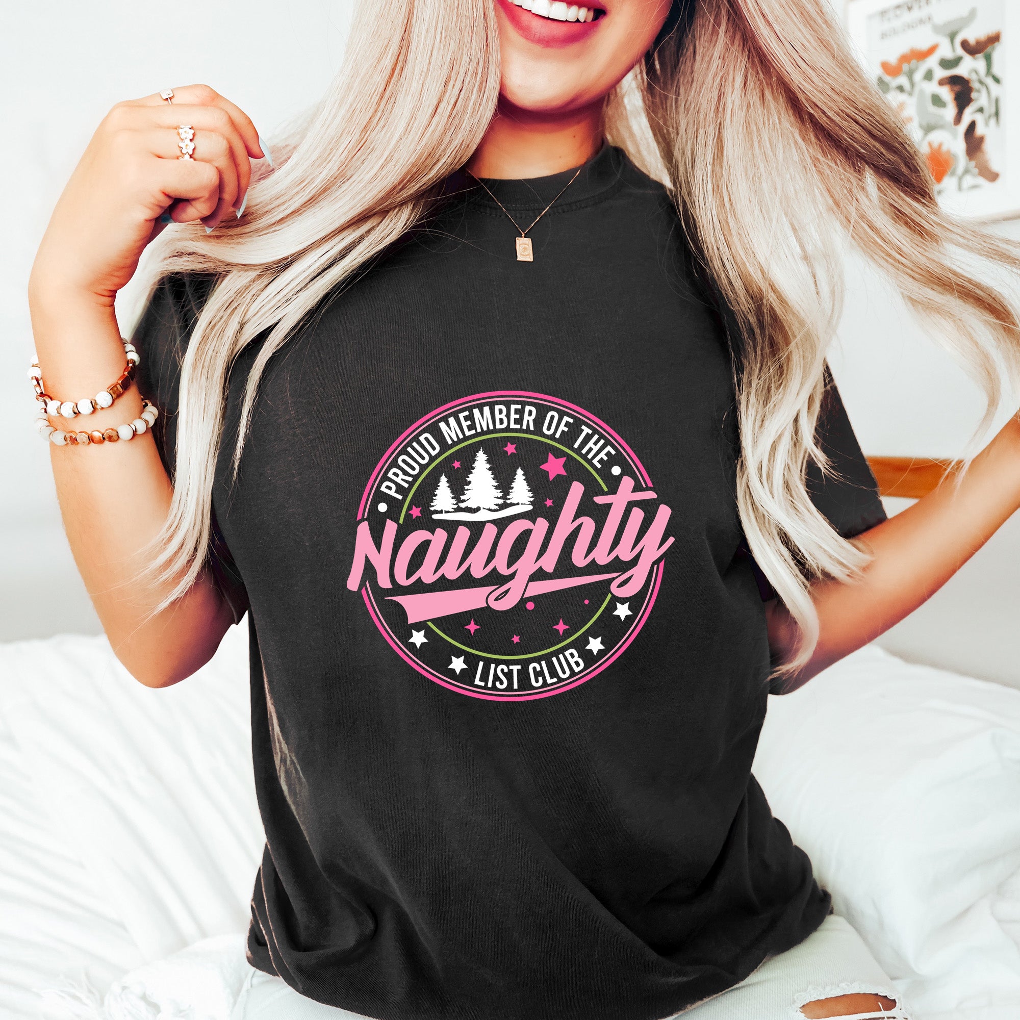 Proud Member Of Naughty List Club - Christmas Unisex Crewneck T-Shirt Sweatshirt Hoodie