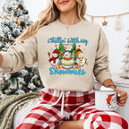 Chillin With My Snowmies Design - Christmas Unisex Crewneck T-Shirt Sweatshirt Hoodie