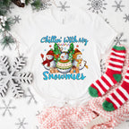 Chillin With My Snowmies Design - Christmas Unisex Crewneck T-Shirt Sweatshirt Hoodie