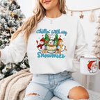 Chillin With My Snowmies Design - Christmas Unisex Crewneck T-Shirt Sweatshirt Hoodie