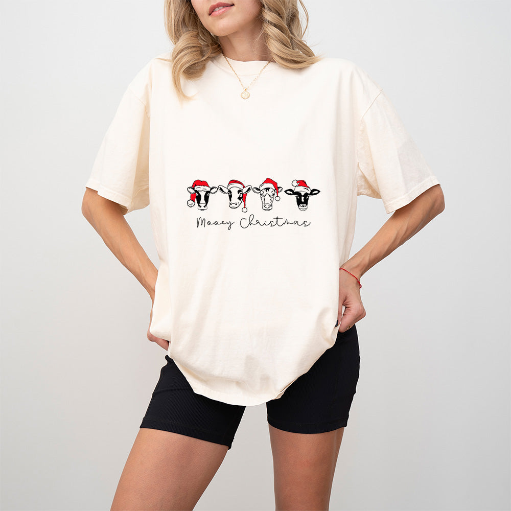 Cows Merry Christmas Designs - Christmas Unisex Crewneck T-Shirt Sweatshirt Hoodie