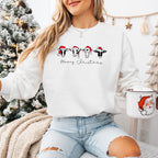 Cows Merry Christmas Designs - Christmas Unisex Crewneck T-Shirt Sweatshirt Hoodie