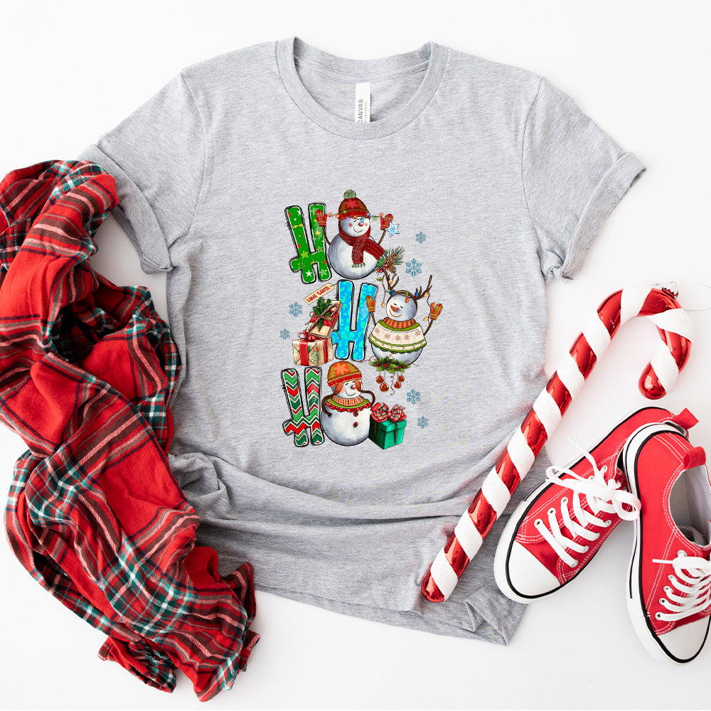 HO HO HO Snowman Design - Christmas Unisex Crewneck T-Shirt Sweatshirt Hoodie