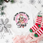 Pink Out Here Looking Like A Snack Cookie Design - Christmas Unisex Crewneck T-Shirt Sweatshirt Hoodie
