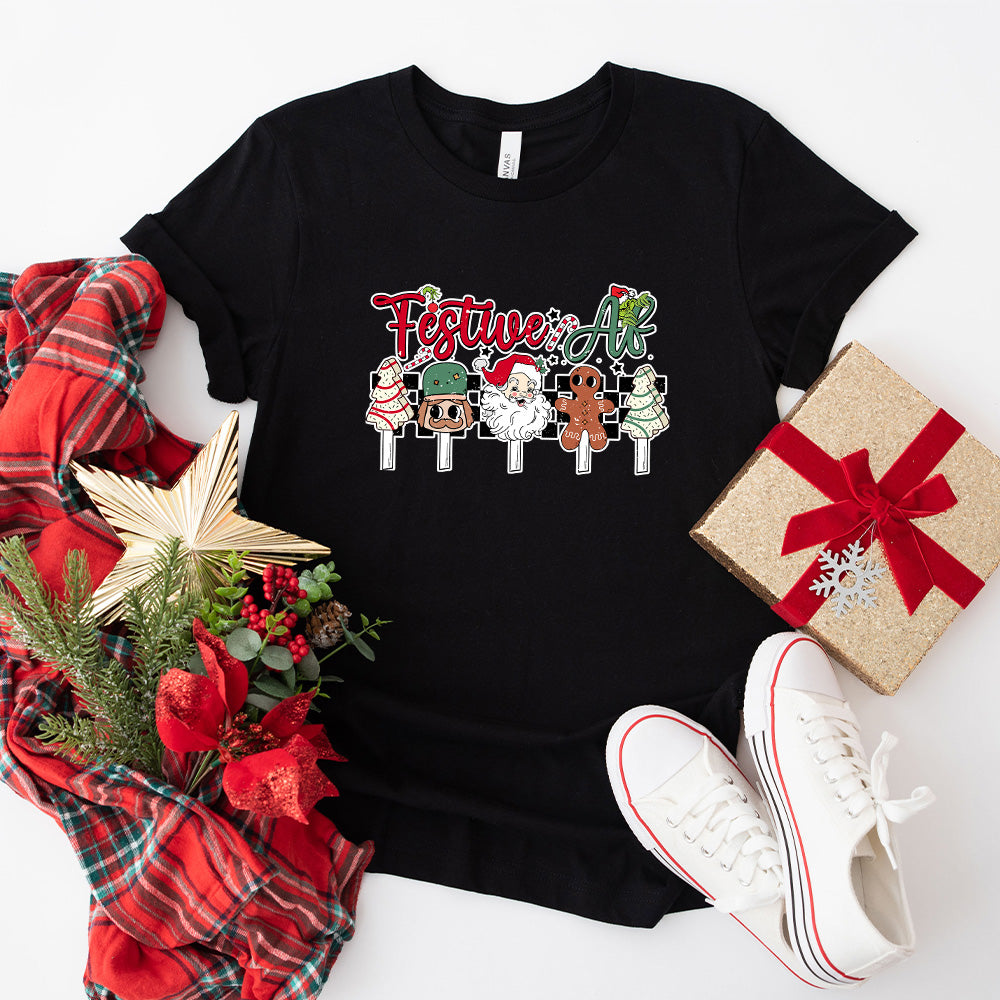 Festive Af - Christmas Unisex Crewneck T-Shirt Sweatshirt Hoodie