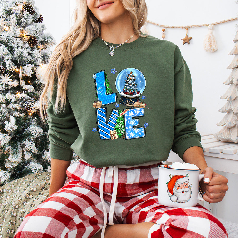 Love Santa Design - Christmas Unisex Crewneck T-Shirt Sweatshirt Hoodie