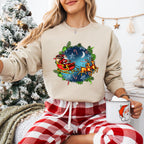 Santa Moon Design - Christmas Unisex Crewneck T-Shirt Sweatshirt Hoodie