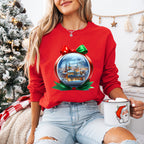 Globe City Christmas Design - Christmas Unisex Crewneck T-Shirt Sweatshirt Hoodie