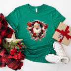 Brick Wall Santa Christmas Design - Christmas Unisex Crewneck T-Shirt Sweatshirt Hoodie
