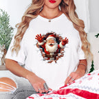 Brick Wall Santa Christmas Design - Christmas Unisex Crewneck T-Shirt Sweatshirt Hoodie