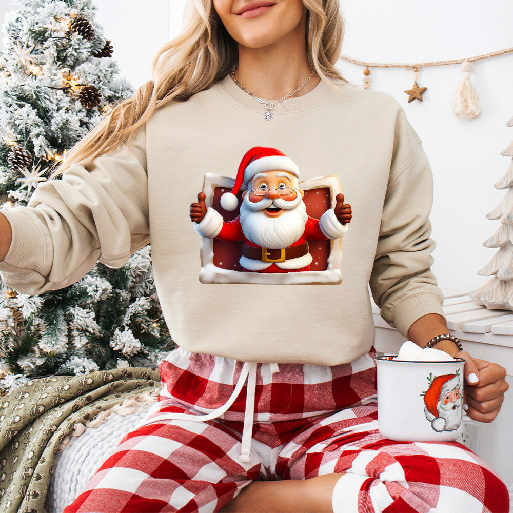 Window Santa Christmas Design - Christmas Unisex Crewneck T-Shirt Sweatshirt Hoodie