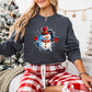 Brick Wall Snowman Christmas Design - Christmas Unisex Crewneck T-Shirt Sweatshirt Hoodie