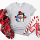 Brick Wall Snowman Christmas Design - Christmas Unisex Crewneck T-Shirt Sweatshirt Hoodie