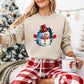 Brick Wall Snowman Christmas Design - Christmas Unisex Crewneck T-Shirt Sweatshirt Hoodie