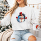 Brick Wall Snowman Christmas Design - Christmas Unisex Crewneck T-Shirt Sweatshirt Hoodie