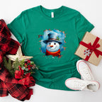 Hat Snowman  Christmas Design - Christmas Unisex Crewneck T-Shirt Sweatshirt Hoodie