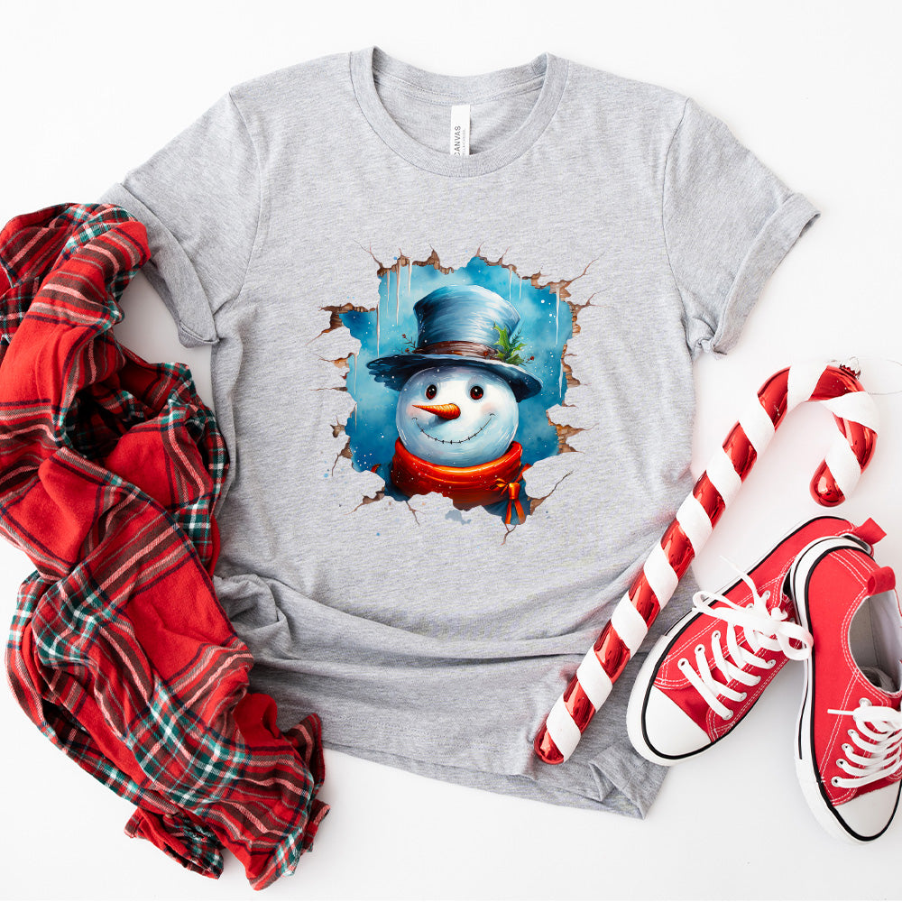 Hat Snowman  Christmas Design - Christmas Unisex Crewneck T-Shirt Sweatshirt Hoodie
