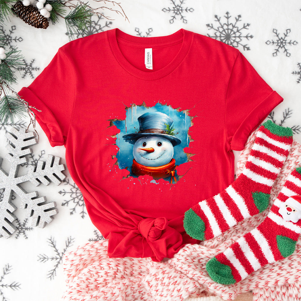 Hat Snowman  Christmas Design - Christmas Unisex Crewneck T-Shirt Sweatshirt Hoodie