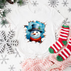 Hat Snowman  Christmas Design - Christmas Unisex Crewneck T-Shirt Sweatshirt Hoodie